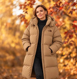 Long Hooded Down Coat