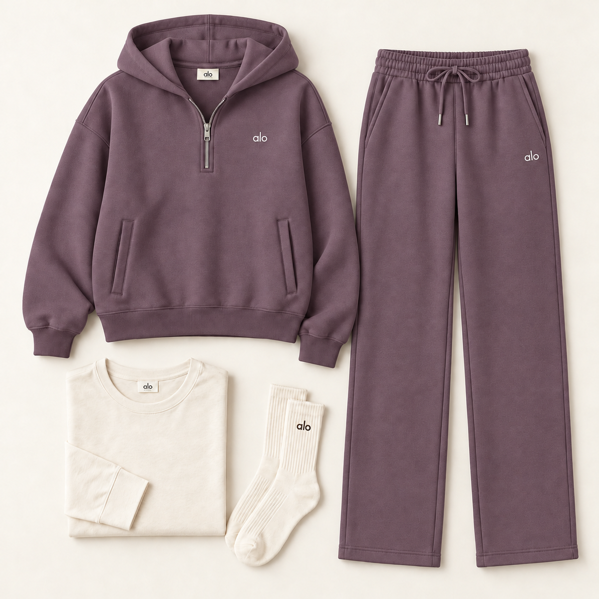 Women’s Half Zip Hooded Set