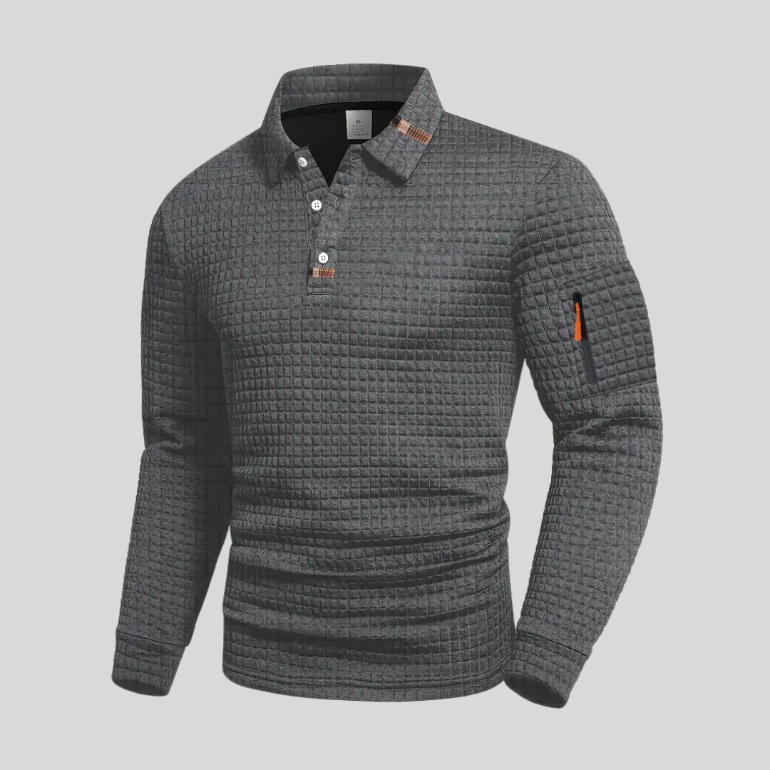Ephraim | Textured Polo Shirt With Sleeve Pocket