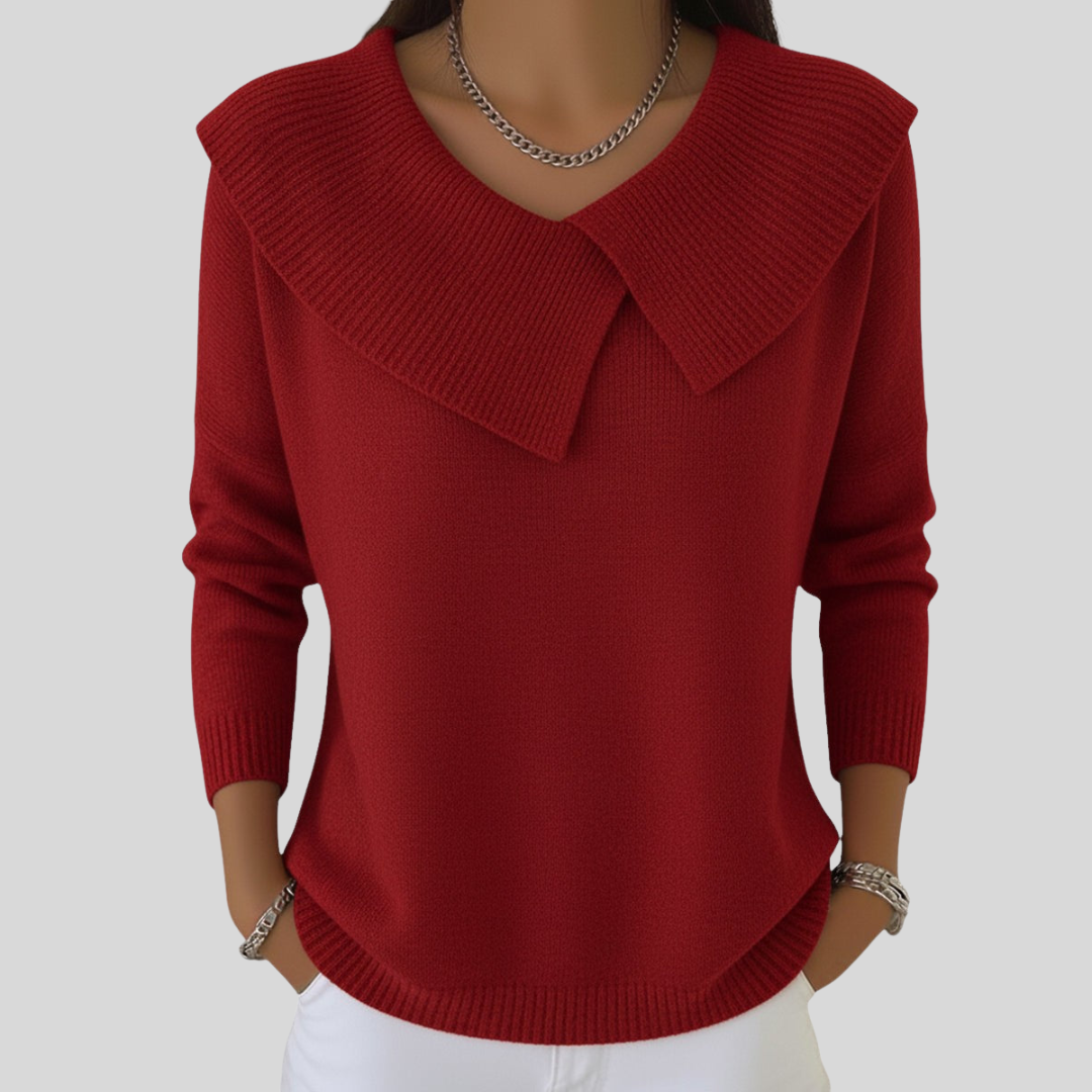 Lucia | Warm Sweater with Soft Collar