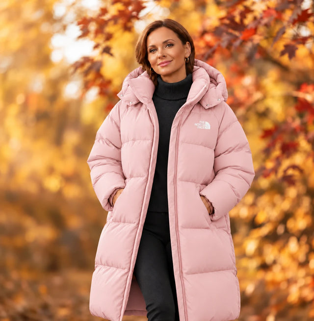 Long Hooded Down Coat